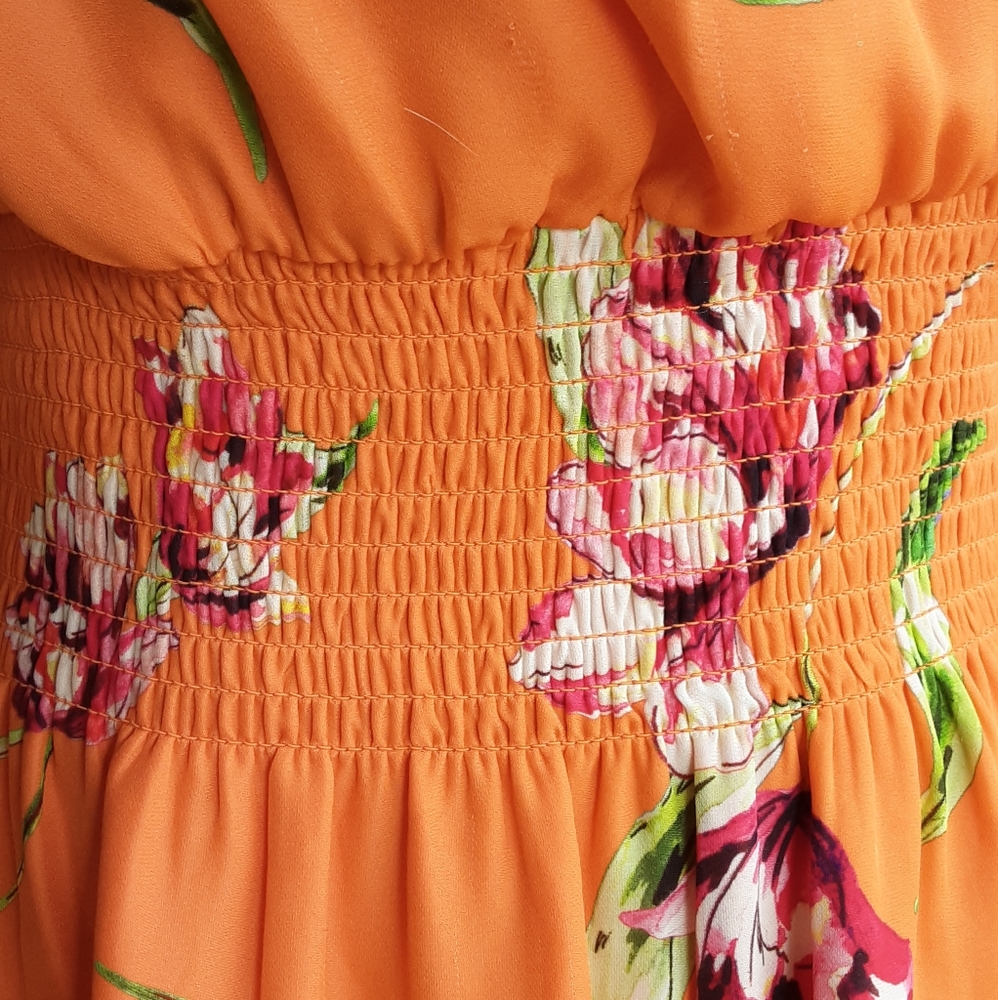 Parker Fabianna Floral Print Silk Wrap Front Mini Dress Size Medium. - Picture 6 of 12